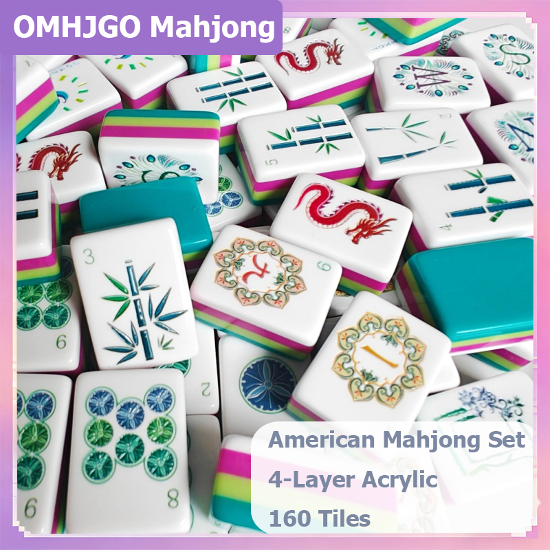 Board Game Mahjong - OMHJGO Juego de Mahjong Americano de