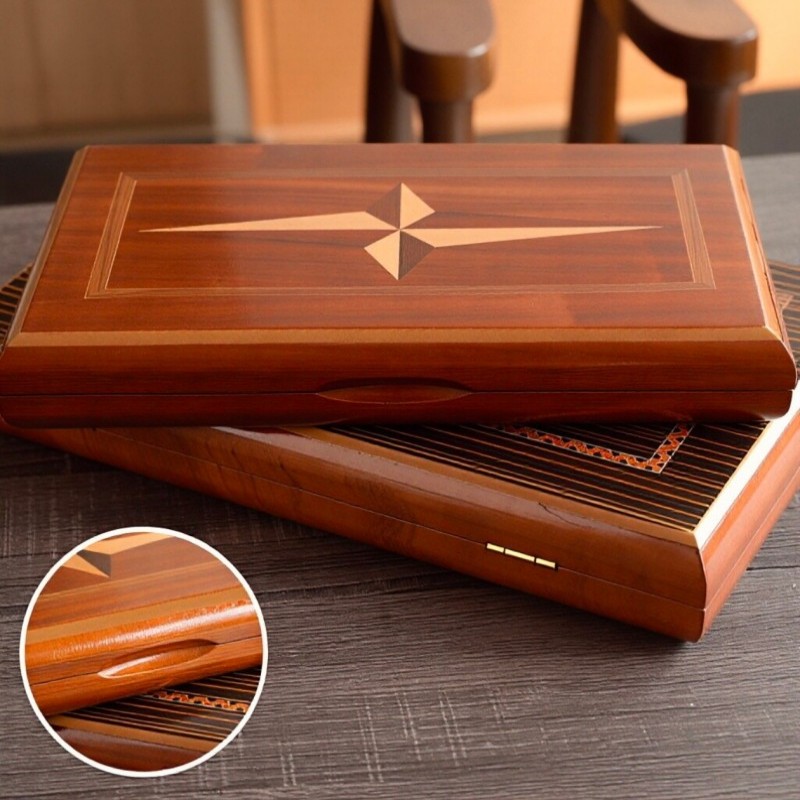 Board Game Harvest - Juego de Backgammon de Madera Maciza