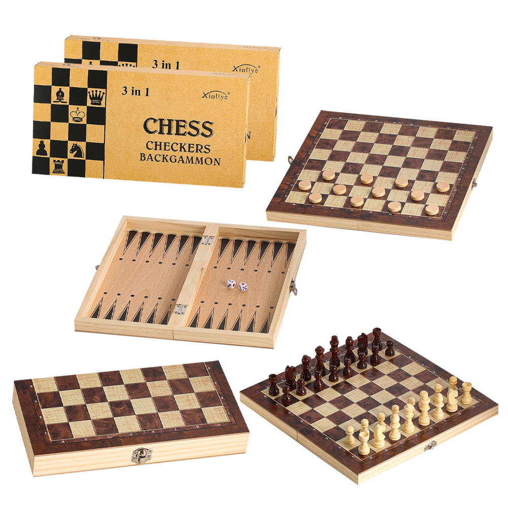 Board Game Harvest - Juego de ajedrez y Backgammon de
