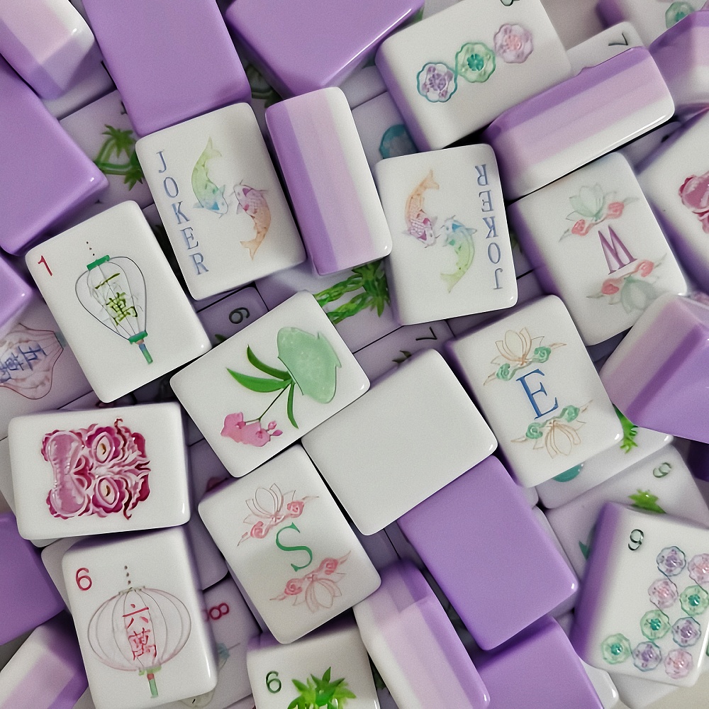 Board Game Mahjong - Juego de Mahjong Americano Portátil, OMHJGO,