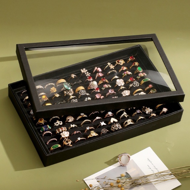 Token Tray Organizer - Caja de almacenamiento de joyas negra