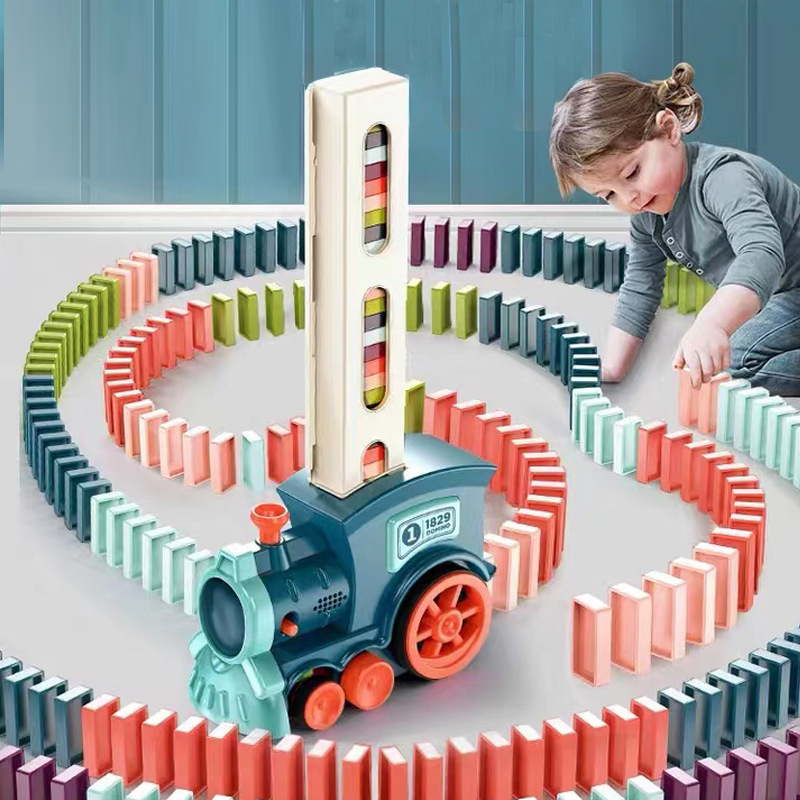 Board Game Monopoli - Tren Eléctrico Automático para Colocar Dominós,