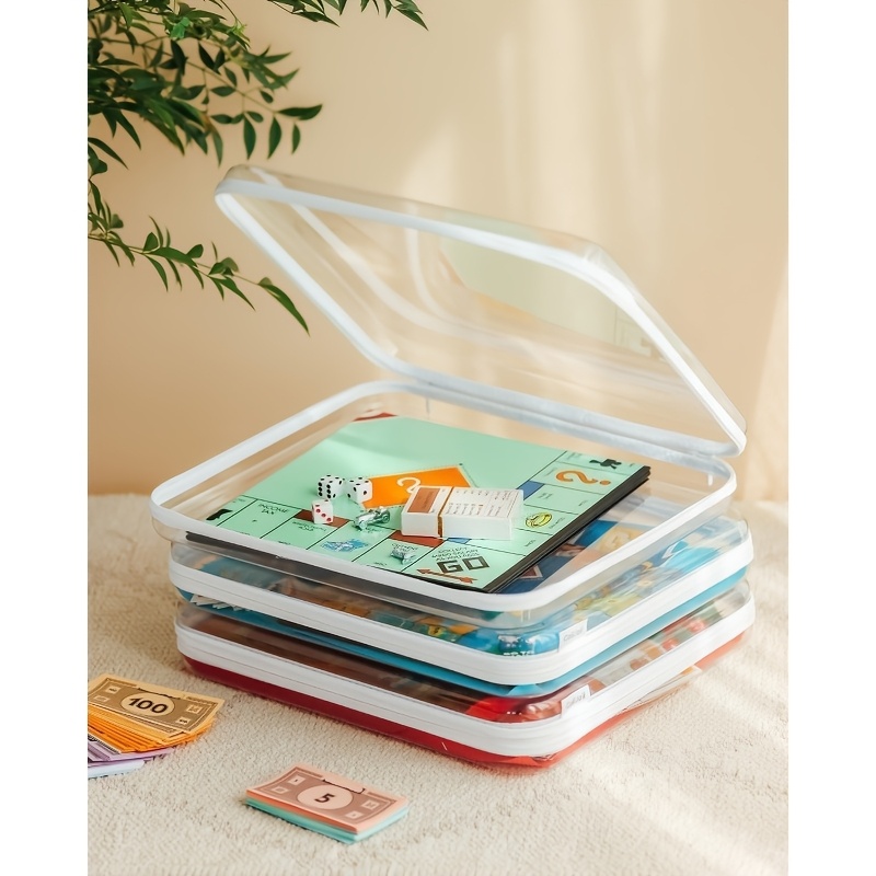 Board Game Organization - Caja de almacenamiento grande y transparente