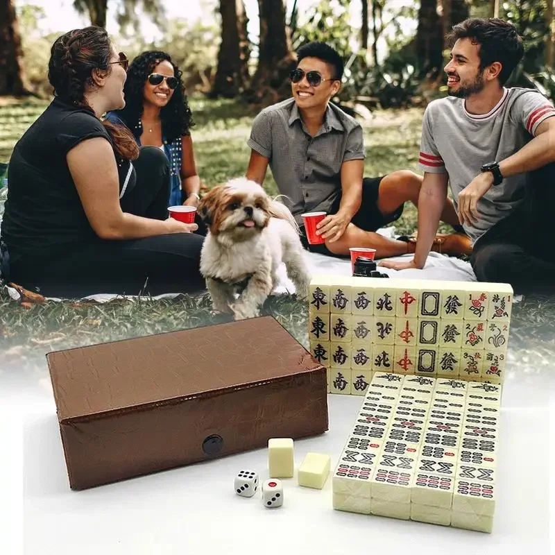 Board Game Mahjong - Juego de Mahjong Chino, 144 Mini
