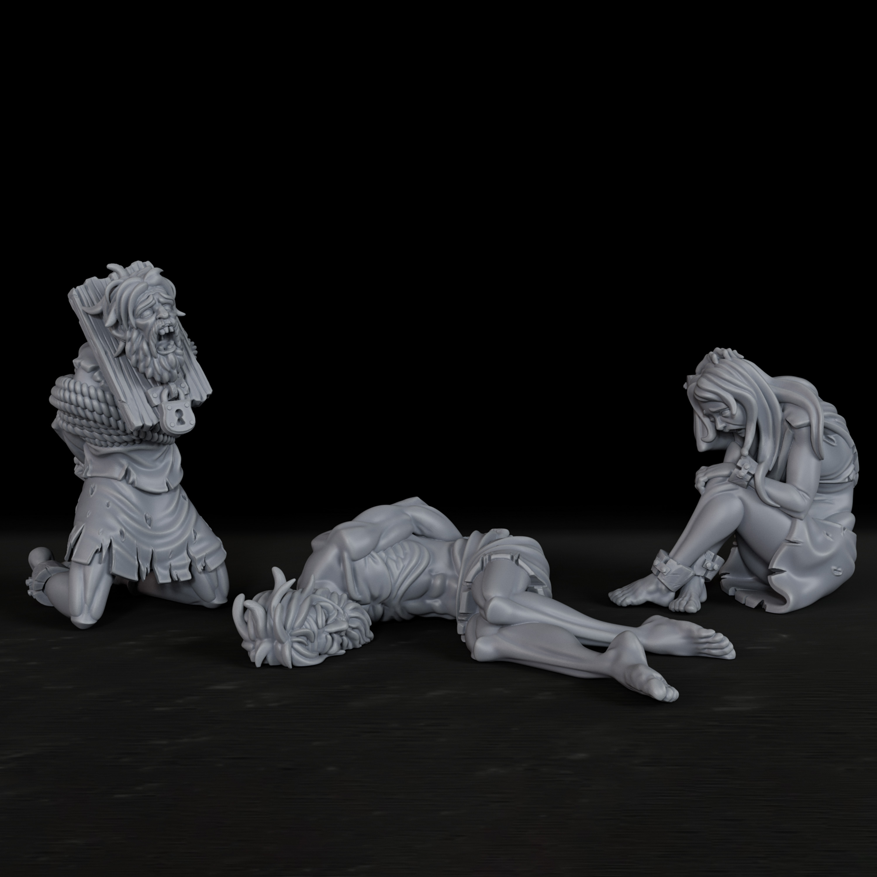 Board Game Rpg - Set de Miniaturas de Prisioneros de