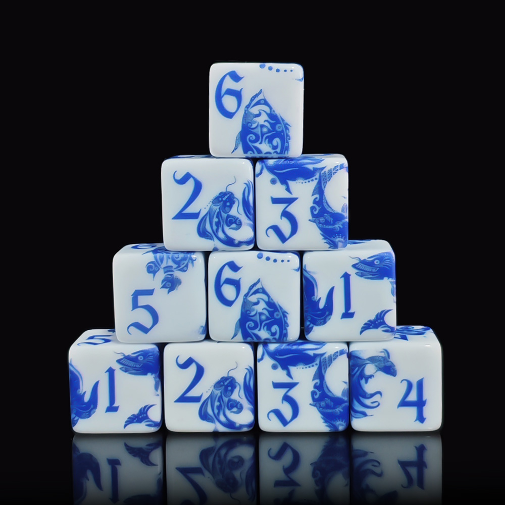 12 dados de porcelana azul y b - Board Game Rpg reseña y precio