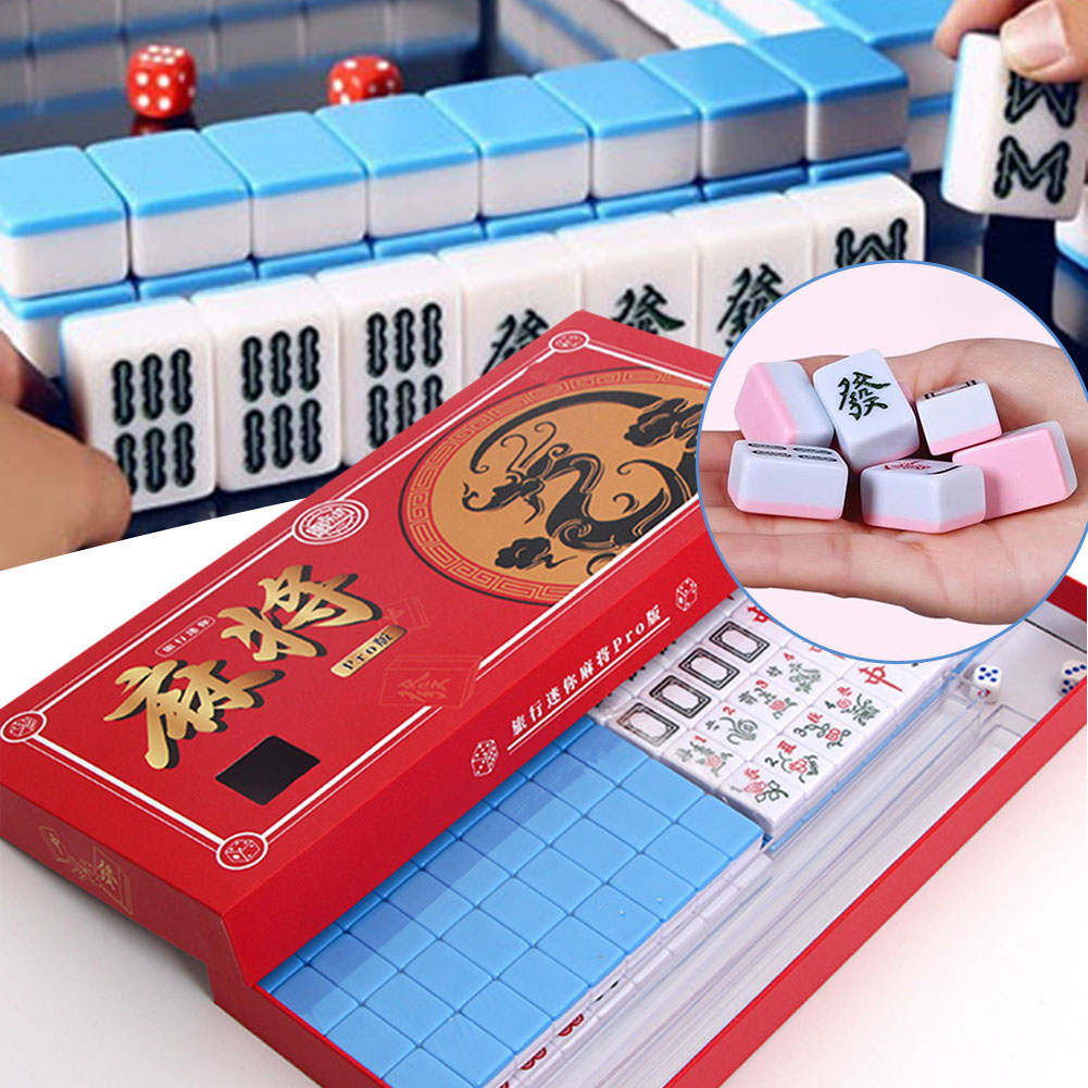 Mini Mahjong de viaje portátil - Board Game Organization reseña y precio