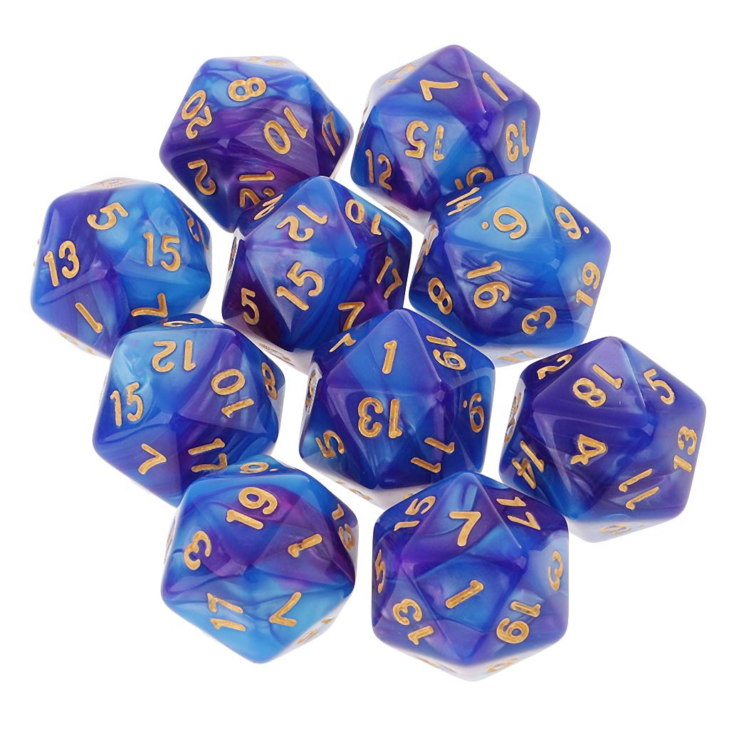 10 Uds dados poliédricos de 20 - Board Game Live reseña y precio