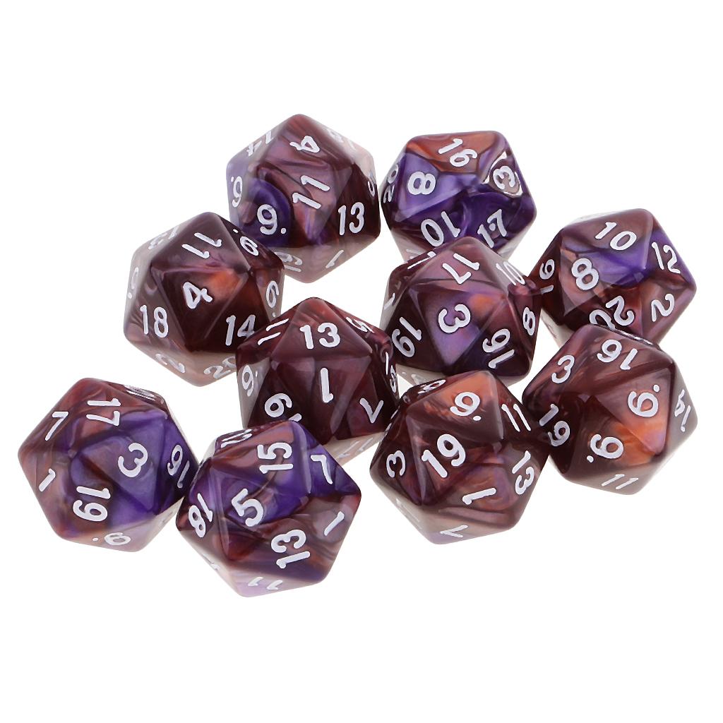 10 Uds dados poliédricos de 20 - Board Game Live reseña y precio