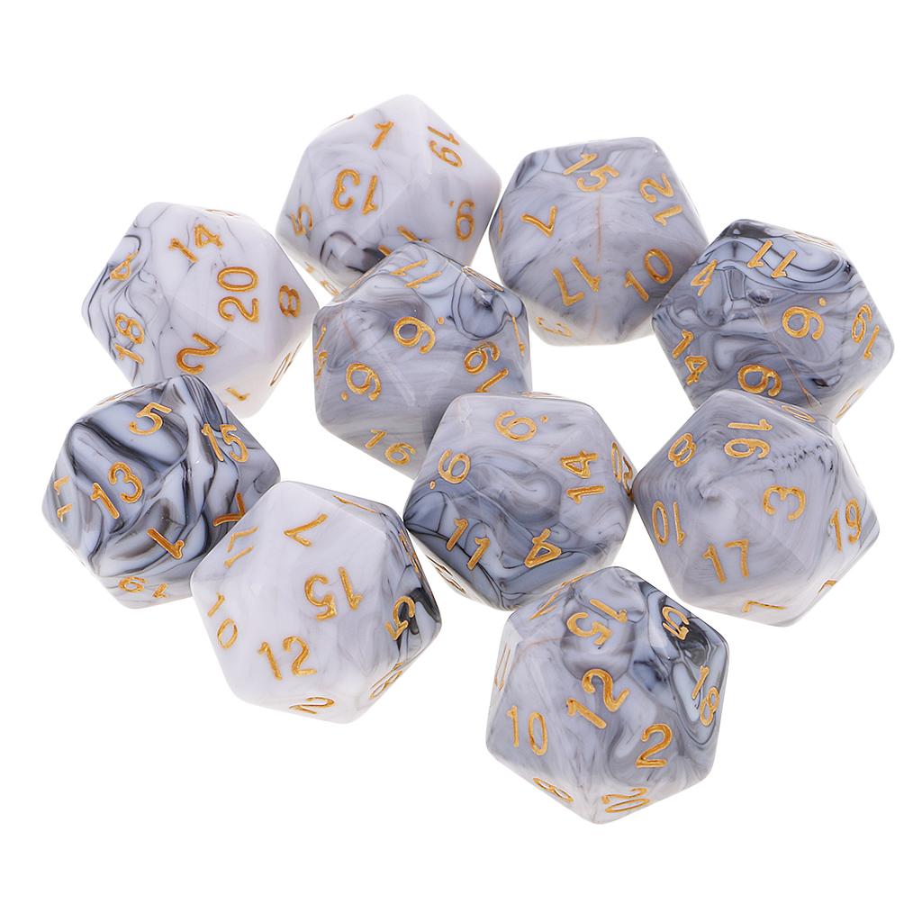 10 Uds dados poliédricos de 20 - Board Game Live reseña y precio
